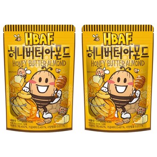 HBAF 杏仁果 蜂蜜奶油口味, 120g, 2包
