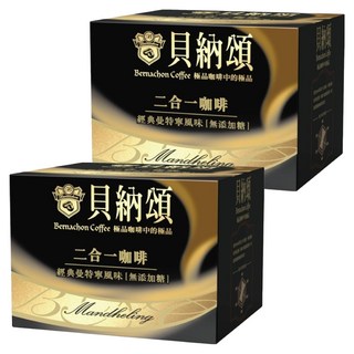 貝納頌 二合一曼特寧 無糖, 13g, 25包, 2盒