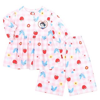 몰리멜리프렌즈 여아용 디즈니 백설공주 블루밍 7부 파자마 상하 세트