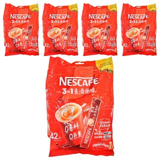 NESCAFE 雀巢咖啡 三合一 香滑原味, 15g, 42條, 5袋