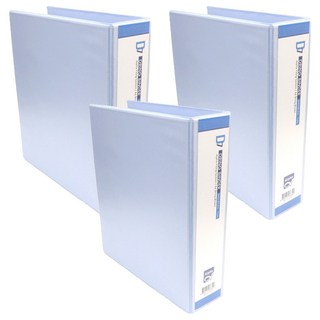 알파 투명 D링 바인더 A4 3공 7cm, 혼합 색상, 3개