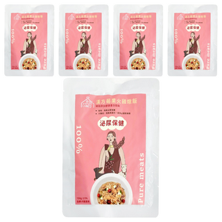 Pet Tomodachi 寵心出發 機能鮮食餐包 犬貓適用 漢方莓果火雞燉飯 添加膠原蛋白胜肽 泌尿保健, 150g, 5包