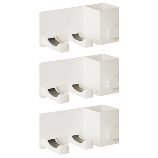 超級工廠 多功能吹風機架, 白色, 3個, 浴室收納壁掛式