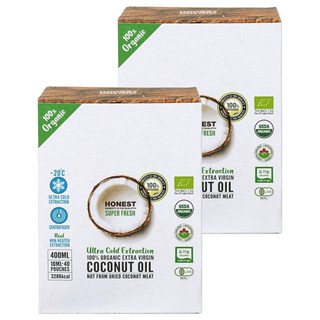 Honest 有機特級初榨椰子油 40p, 400ml, 2個