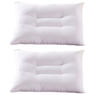 KIT HOME 韓國製扁柏超細纖維頸椎枕, 白色, 2個