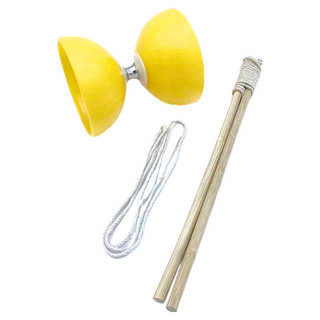 Her-Ea 禾亦 安全民俗扯鈴 PP ABS樹脂軟膠 13cmx11cm, 黃色 + 木色 + 白色, 1組