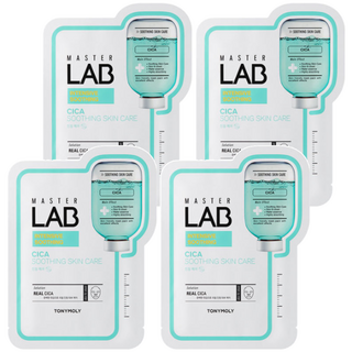 TONYMOLY Master Lab積雪草鎮靜護理面膜, 1片, 4片