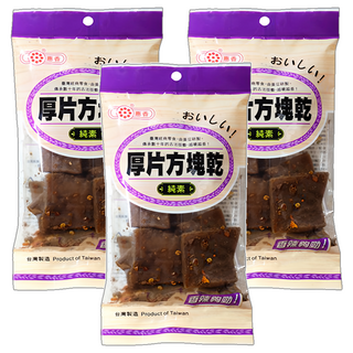 惠香 厚片方塊乾 香辣夠勁 純素 厚切, 120g, 3包