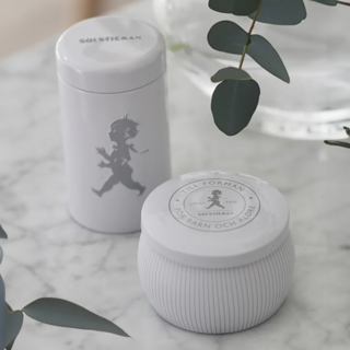 SOLSTICKAN 蠟燭火柴禮盒組, 香氛蠟燭, 火柴金屬罐, 白尤加利