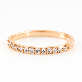 Noidb 女士醫療鋼半圈方晶鋯石戒指