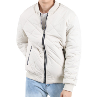 男士菱格鋪棉棒球外套 YX190