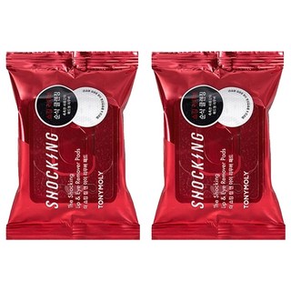 TONYMOLY The Shocking 眼唇卸妝棉, 溫和護理眼周唇周, 55g, 30片, 2包