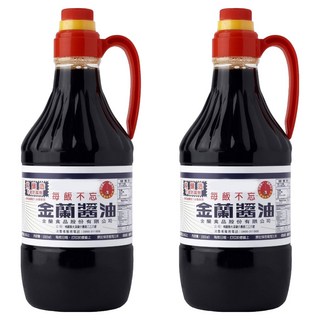 金蘭 醬油，無添加味精、防腐劑，適用於滷、炒、沾、拌, 1.5L, 2瓶