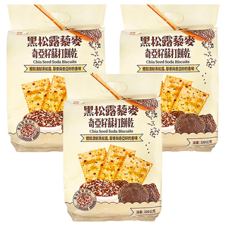 福伯 黑松露藜麥奇亞籽蘇打餅乾, 320g, 3袋
