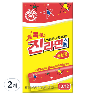 오뚜기 톡톡톡 진라면 스틱 매운맛 10p, 50g, 2개