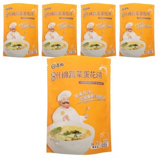 蘇伯 什錦蔬菜蛋花湯 (沖泡即食、方便速食、營養豐富), 30g, 5袋