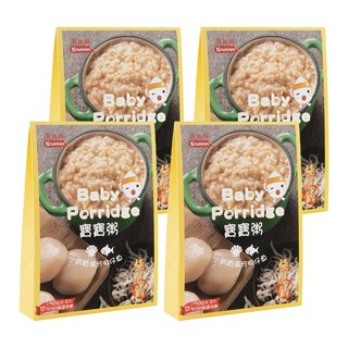 Nnutrinini 脆妮妮 寶寶粥 鈣質滿分吻仔魚, 新鮮蔬菜熬煮, 營養均衡, 鋁箔密封包裝, 保鮮隔絕細菌, 150g, 4盒