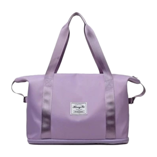 可擴充旅行袋, 42 x 30 x 22cm, 薰衣草紫
