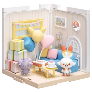 TAKARA TOMY POKEPEACE小屋 炎兔兒 & 妙喵, 多色, 26 x 18.3 x 9cm