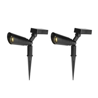 Kinyo 太陽能LED投射燈二入組 GL-5130, 1個, Black