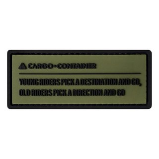 CARGO container 工業風徽章 CC. SOLID PATCH.D, D款 軍綠色, 1個