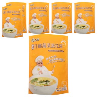 蘇伯什錦蔬菜蛋花湯 沖泡即食 嚴選多種蔬菜 營養豐富 方便快捷 健康美味, 30g, 6袋