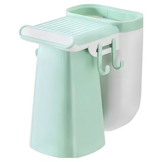 iLIFE 北歐素色磁吸式牙刷架 免釘安裝 隱藏式永久磁 環保材質 倒置瀝水, 薄荷綠, 1組