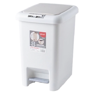 北歐雙開垃圾桶, PP材質, 8L/10L/18L/20L, 米色/白色, 27.5 x 20 x 31cm, 1個