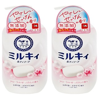 COW STYLE 牛乳石鹼 milky沐浴露 玫瑰花香, 500ml, 2瓶