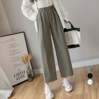 Uni-J 女款 Pent 寬版彈力鬆緊長褲