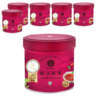 台灣茶人 日月潭紅玉紅茶 100%台灣茶, 40g, 1入, 6罐