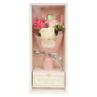 Timo 浪漫玫瑰香皂花束禮盒，粉紅色