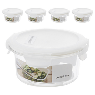 락앤락 테이블탑 밀폐용기 원형 370ml, 5개, 단품