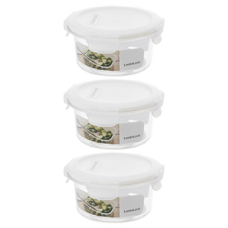 락앤락 테이블탑 밀폐용기 원형 370ml, 3개, 단품