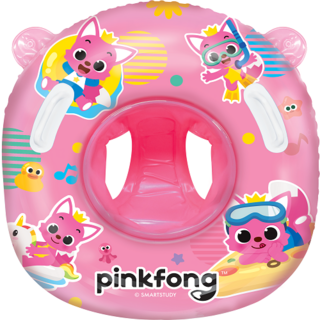 Winnie Connie Pinkfong 鯊魚寶寶基本款坐墊嬰兒學步游泳圈, 1個, 粉紅色