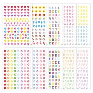 Rihoon 基本款雷射無痕貼紙10款組合, 混合色, 2套