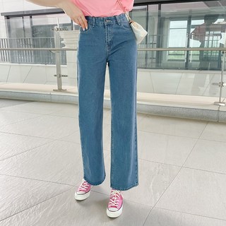 MYSEASON 女款修身寬版牛仔褲