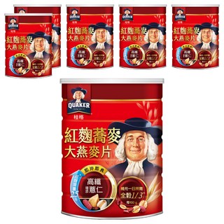 QUAKER 桂格 即食燕麥片 紅麴蕎麥, 700g, 6罐