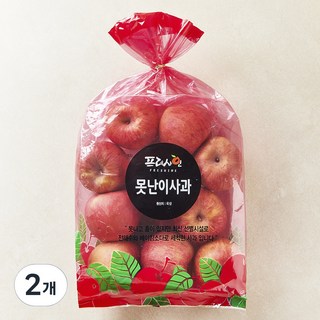 프레샤인 못난이사과, 3kg, 2개