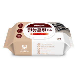탐사 만능클린 티슈 120매 MB원단 에탄올 함유 항균 99.9%, 1세트