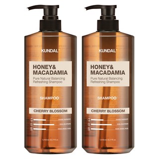 쿤달 허니 앤 마카다미아 샴푸 네이처 체리블라썸, 1.058L, 2개