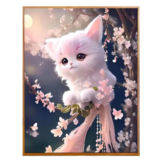 鑽石畫 裝飾畫, 可愛貓, 1個