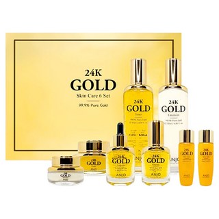 ANJO 24K黃金保養禮盒組, 奢華呵護，保濕透亮，賦予肌膚年輕光采, 1組