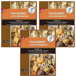 T.N.A. 悠遊餐包 羊肉糙米燉馬鈴薯佐時蔬 適合所有年齡的犬貓食用 120度高溫高壓滅菌 無添加防腐劑, 150g, 3包