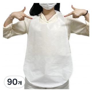 드라마벨류 일회용 부직포 앞치마, 90개, 화이트