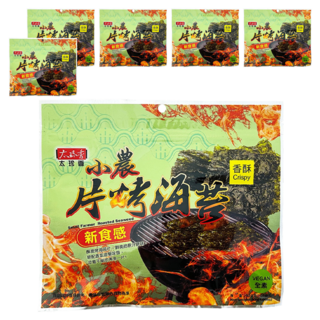 太珍香 小農片烤海苔 酥脆口感 夾鏈袋設計 台灣製造, 30g, 6包