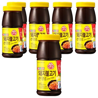 오뚜기 돼지불고기 큰 양념, 875g, 6개