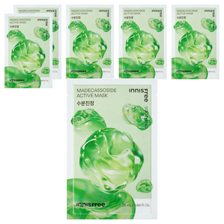 INNISFREE 台灣公司貨 積雪草高效活性面膜 25ml, 6個, 1個裝