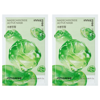 INNISFREE 台灣公司貨 積雪草高效活性面膜 25ml, 2個, 1個裝