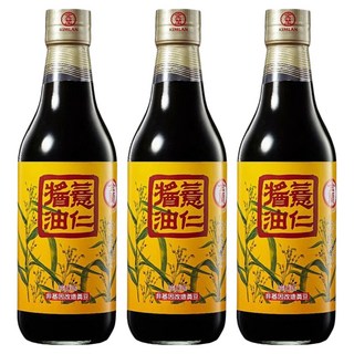 金蘭薏仁醬油 590ml - 適用於素食、蔬果料理, 3瓶